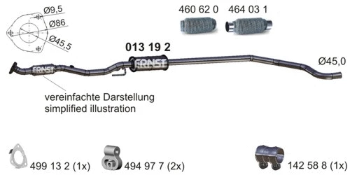 Centre Muffler (013192)