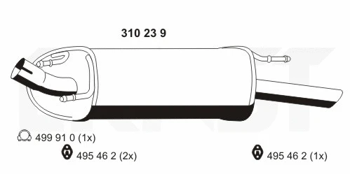 Rear Muffler (310239)