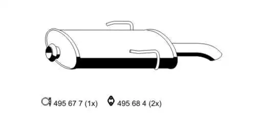 Rear Muffler (519007)