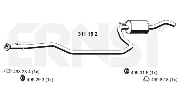 Centre Muffler (311182)