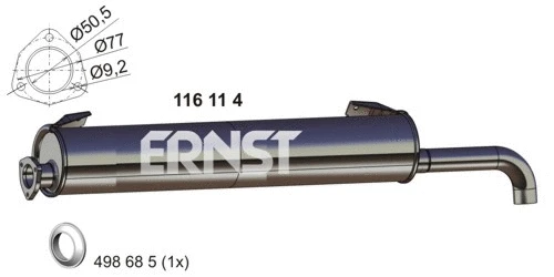 Rear Muffler (116114)