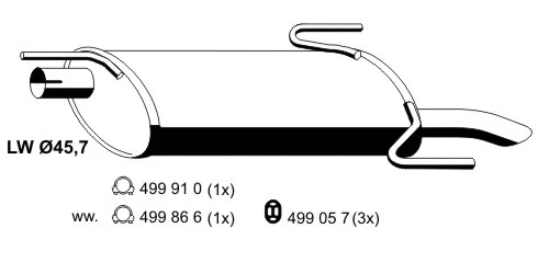 Rear Muffler (052092)