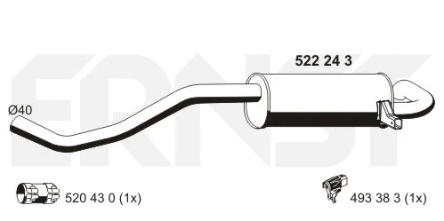 Rear Muffler (522243)
