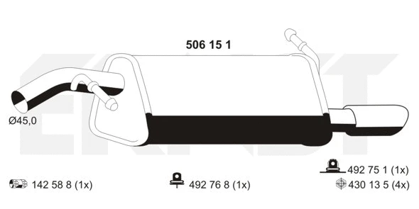 Rear Muffler (506151)