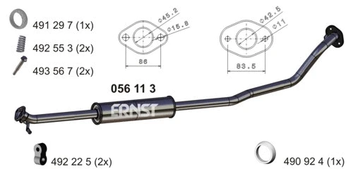 Centre Muffler (056113)