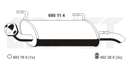 Rear Muffler (695114)