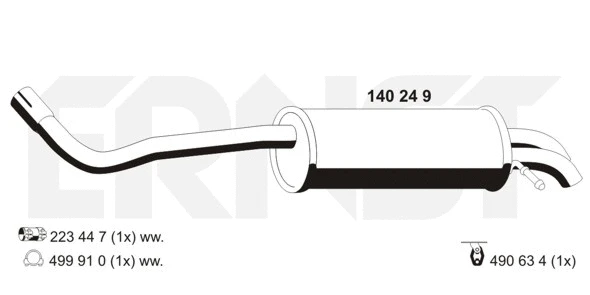 Rear Muffler (140249)