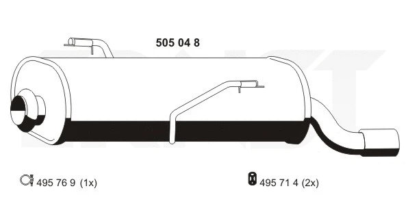 Rear Muffler (505048)