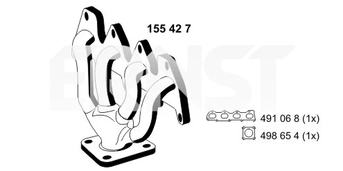 Manifold, exhaust system (155427)