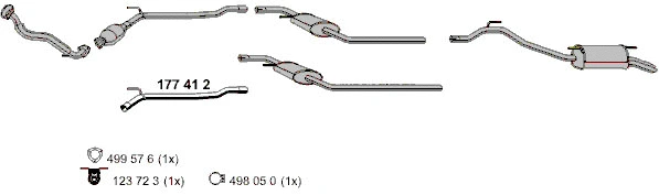 Repair Pipe, catalytic converter (177412)