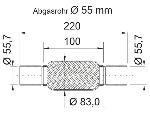 Flexible Pipe, exhaust system (460224)