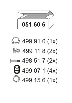 Mounting Kit, muffler (051606)