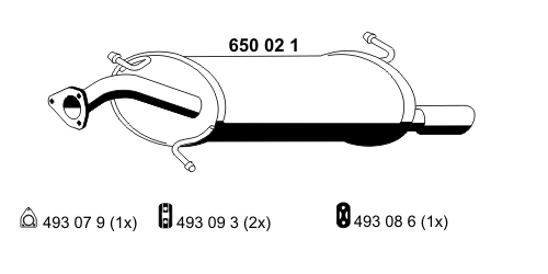 Rear Muffler (650021)