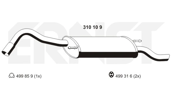 Rear Muffler (310109)