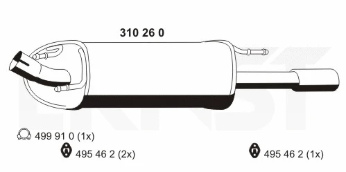 Rear Muffler (310260)