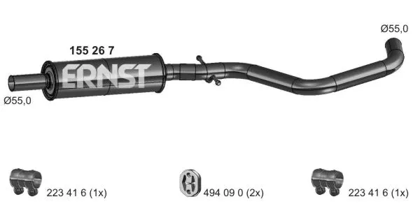 Centre Muffler (155267)