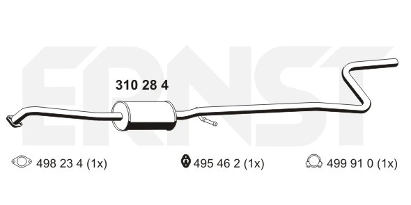 Centre Muffler (310284)