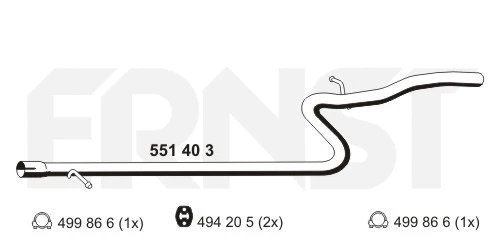 Exhaust Pipe (551403)