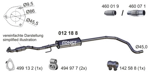 Centre Muffler (012188)
