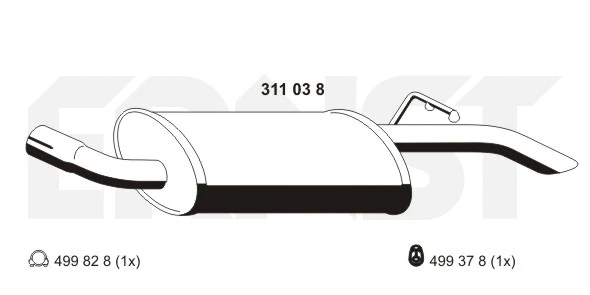 Rear Muffler (311038)