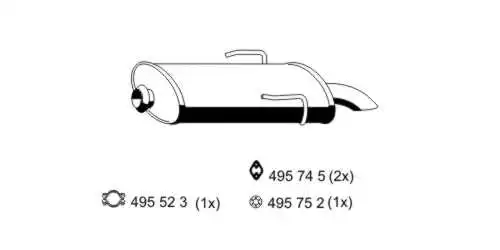 Rear Muffler (500005)