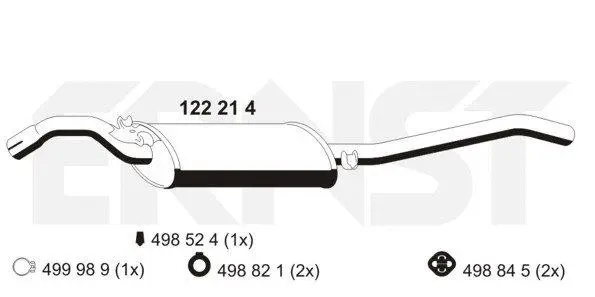 Rear Muffler (122214)