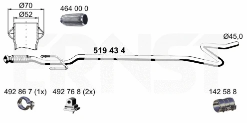 Exhaust Pipe (519434)