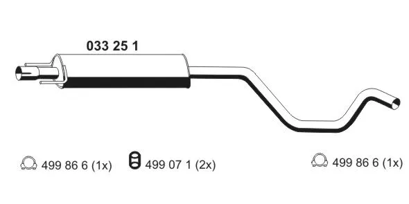 Centre Muffler (033251)