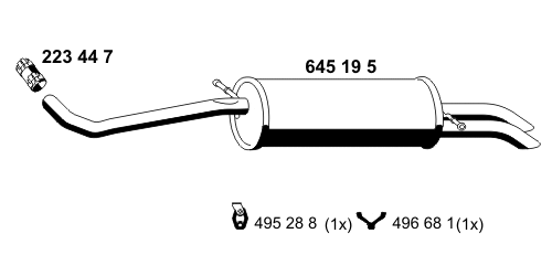 Rear Muffler (645195)