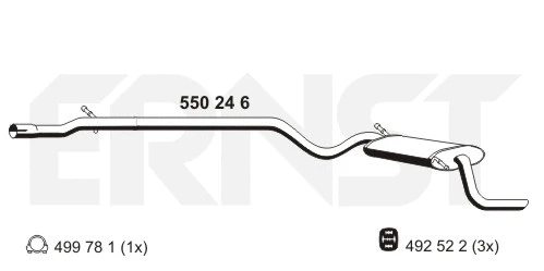 Rear Muffler (550246)