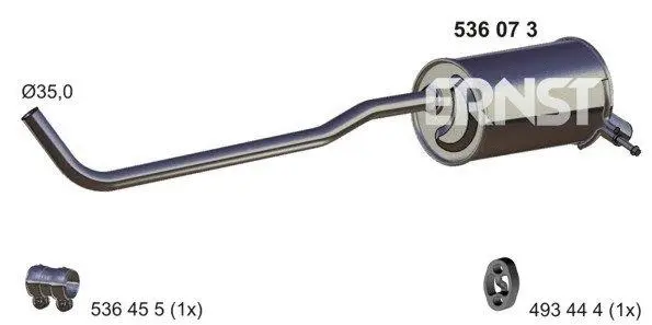 Rear Muffler (536073)