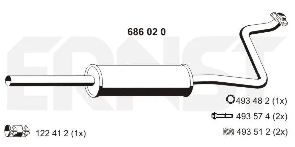 Centre Muffler (686020)