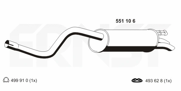 Rear Muffler (551106)