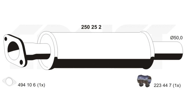 Centre Muffler (250252)