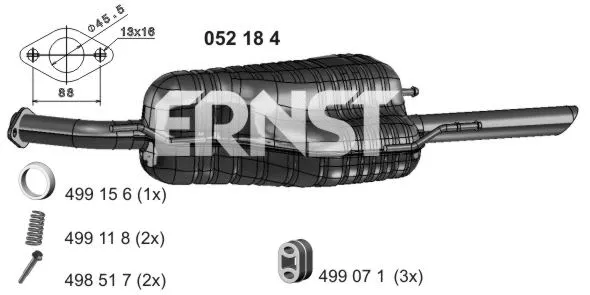 Rear Muffler (052184)