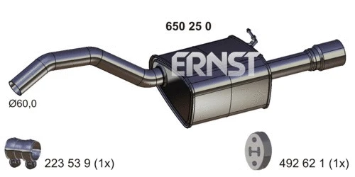 Rear Muffler (650250)