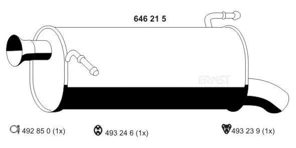 Rear Muffler (646215)