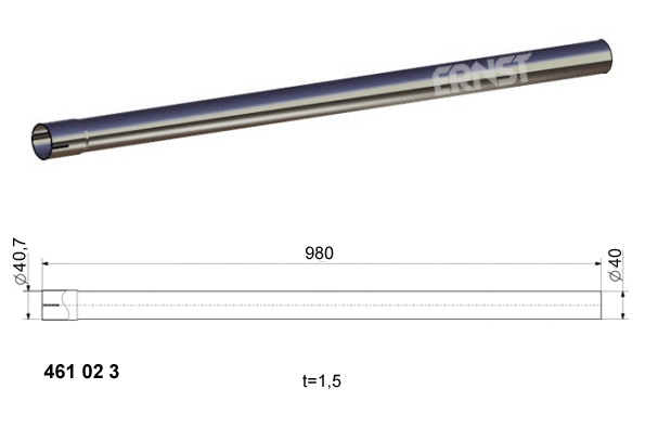 Exhaust Pipe, universal (461023)