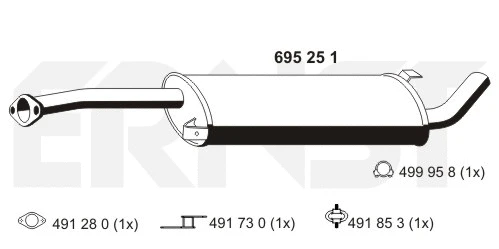 Centre Muffler (695251)