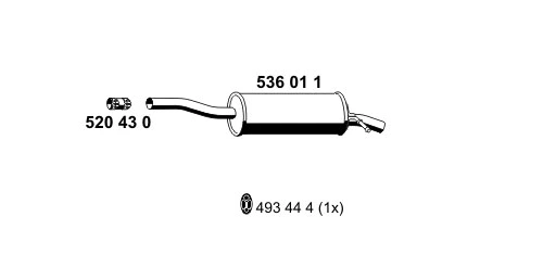 Rear Muffler (536011)
