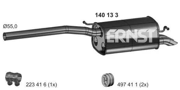 Rear Muffler (140133)