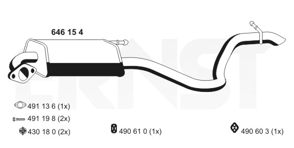 Rear Muffler (646154)