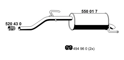 Rear Muffler (550017)