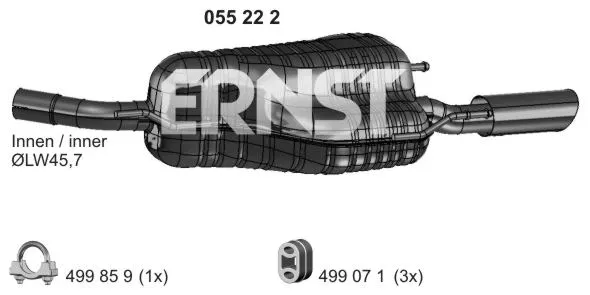 Rear Muffler (055222)