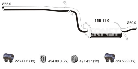 Centre Muffler (156110)