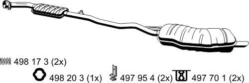 Rear Muffler (283120)