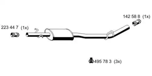 Centre Muffler (522229)
