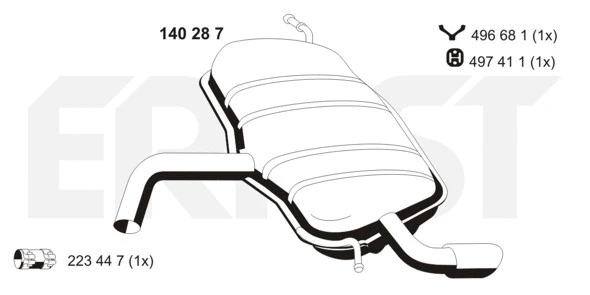 Rear Muffler (140287)