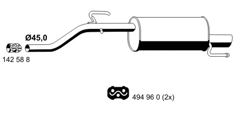 Rear Muffler (013079)