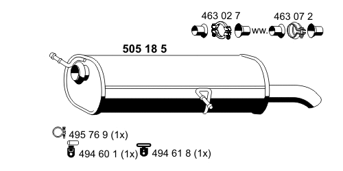 Rear Muffler (505185)